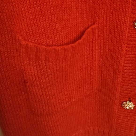 Lilly Pulitzer "Leonette" Cardigan Sweater Wool Blend in "Amaryllis" Size S - Picture 7 of 11